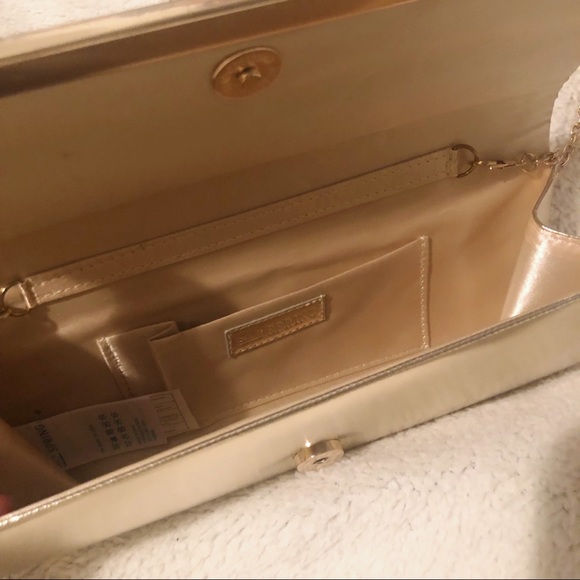 Call It Spring Gold Textured Glitter Clutch - Picture 5 of 7